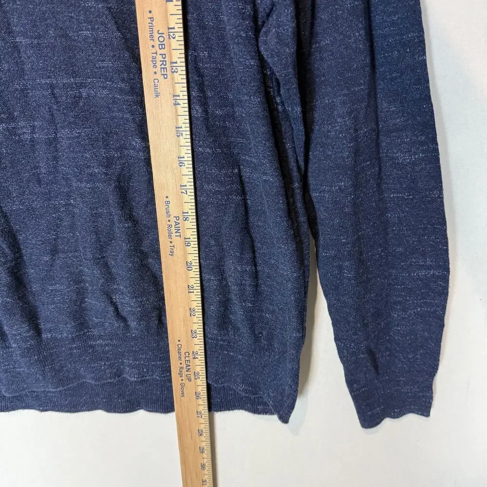 J.CREW Mercantile Sweater Mens Medium Navy Blue Cotton Crewneck Knit‎ Pullover